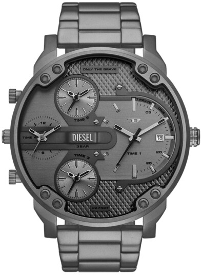 Diesel Herreklokke DZ7487 Mr. Daddy Grå/Stål Ø54 mm