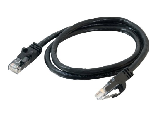 C2g Cat6 Booted Unshielded Utp Network Patch Cable Koblingskabel Rj 45 Hann Til Rj 45 Hann 1 M Utp Cat 6 Formstøpt Uten Hindringer Flertrådet Svart 83406