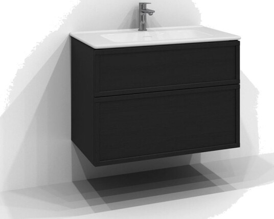 Svedbergs Poem Ramme Servantskap D45 med 2 Skuffer Svart ask / 80cm