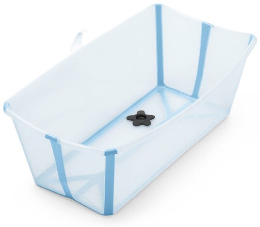 Stokke Flexi Bath Sammenleggbart Babybadekar Glacier Blue med Antiskli Stokke Flexi Bath Sammenleggbart Babybadekar Glacier Blue med Antiskli