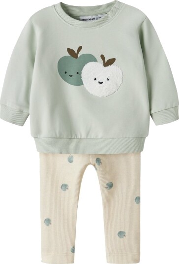 Name It Nbnfoappi Ls Sweat Unb Set Green 80