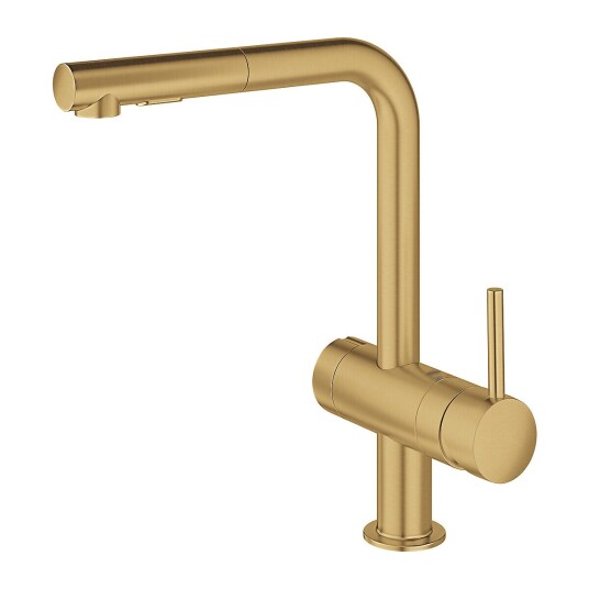 Grohe Minta 1-greps kjøkkenbatteri Avsteg./uttrekkbar, Børstet Cool Sunrise Grohe Minta 1-greps kjøkkenbatteri Avsteg./uttrekkbar, Børstet Cool Sunrise