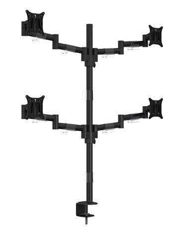 Multibrackets M VESA Deskmount Officeline Quad Black Multibrackets M VESA Deskmount Officeline Quad Black