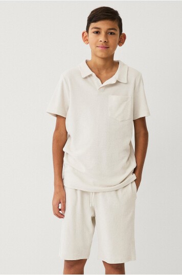 Ellos Collection   Shorts Jason i frotté   Grå