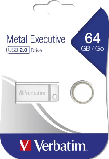 Verbatim Metal Executive Usb-Flashstasjon 64 Gb Usb Sølv