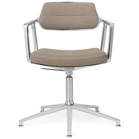 Vipp 453+ Svingstol Polert Aluminium / Dark Sand