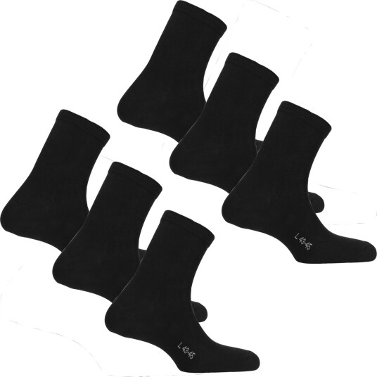 Bula 6pk Cotton Socks Black 37/39 Bula 6pk Cotton Socks Black 37/39