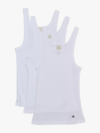 Calvin Klein Scoop Neck Cotton Tank 3-pack Hvit L