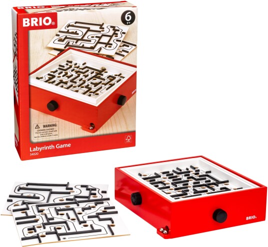 BRIO Rød Labyrintspill med Øvelsesbrett i Tre for Barn BRIO Rød Labyrintspill med Øvelsesbrett i Tre for Barn
