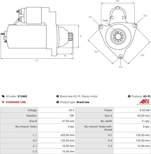 AS-PL S1346S Starter