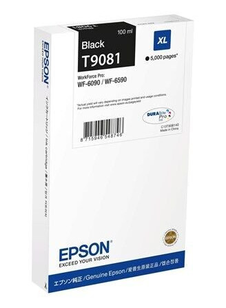 Epson T9081 - XL - black - original - ink cartridge - Blekkpatron Svart Epson T9081 - XL - black - original - ink cartridge - Blekkpatron Svart