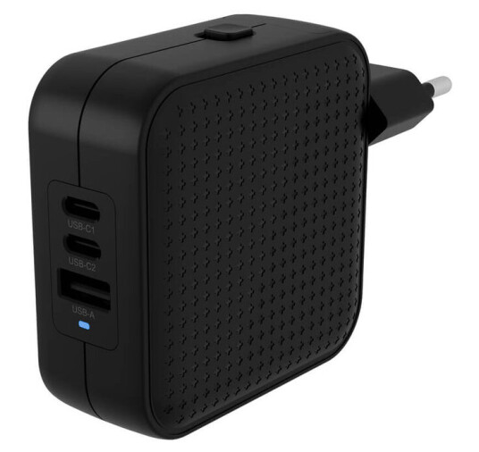 Targus HyperJuice 70W GaN USB-C Strømadapter med QC 3.0 - Svart