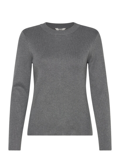Object Objester Sli L/S Knit Pullover Noos - Grey - S