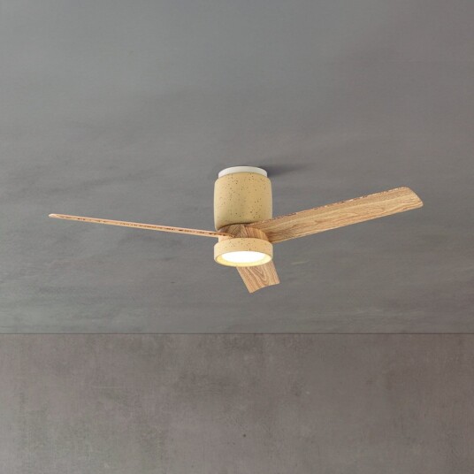 LED takvifte Ceramica M beige/tre DC stillegående – Mantra Mantra Iluminación Ceramica M dimmbar Beige Stue Metall Moderne 27 Beige