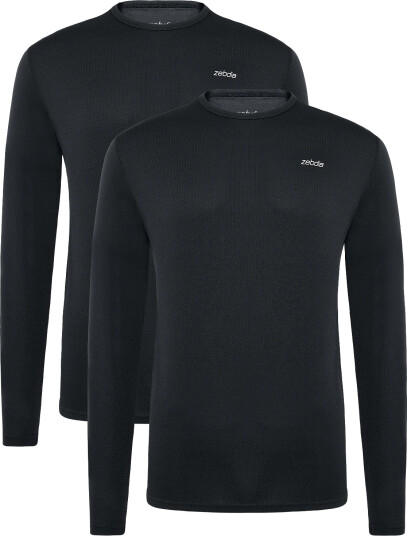 ZEBDIA | Men Longsleeved Sports Tee 2 Pack | XXL
