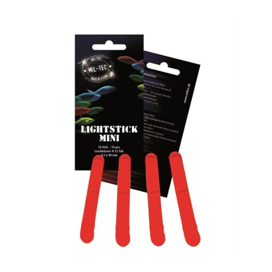 Lysstav Mil Tec Mini 10 pcs Rød