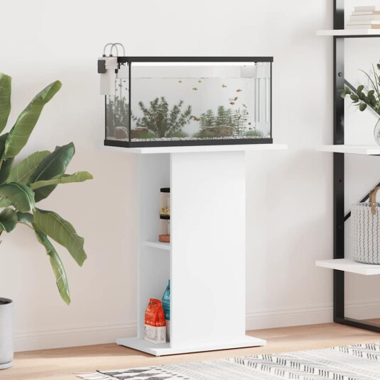 Akvariumstativ Hvit 60.5X36X72.5 cm Konstruert Tre