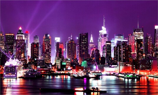 Fototapet Rainbow Byens Lys New York 450x270 - Artgeist sp. z o. o.