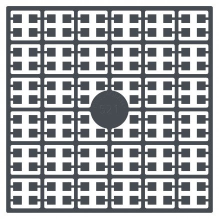 Pixelhobby Midi perler 521 mørkegrå lilla 2x2mm 140 piksler