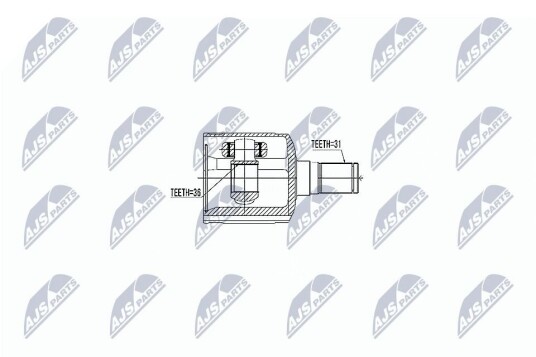 Nty Drivknute drivaksel NTY NPW MZ 047