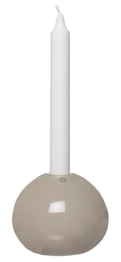 Ernst Beige Lysestake i Glass Ø11 cm