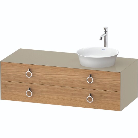 Duravit White Tulip Servantskap 2 skuf. 130x55x40,8 cm Eik/Taupe Høyglans