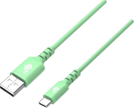 Usb Til Usb-C 1 M Silikon Grønn Quick Charge-Kabel