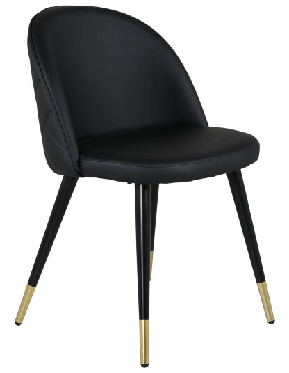 Venture Design Velvet spise stol Svart Fløyel/gull Svart