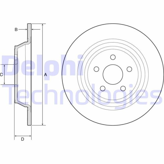 Bremseskive DELPHI BG4782C Bremseskive DELPHI BG4782C