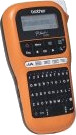 Brother P-Touch PT-E110  Etikettmaker  S/H  termotransfer  Rull (1,2 cm)  180 dpi  inntil 20 mm/sek  kutter  2-linjers utskrift  svart oransje