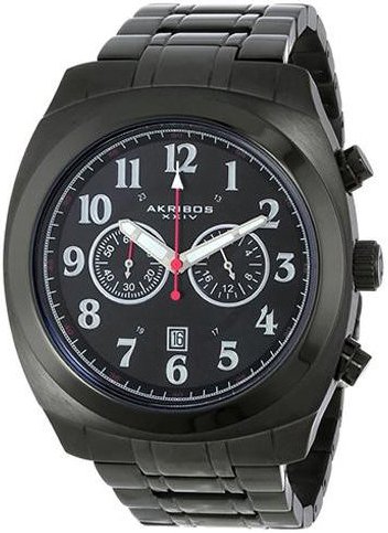 Akribos XXIV Herreklokke AK624BK Sort/Stål Ø48 mm