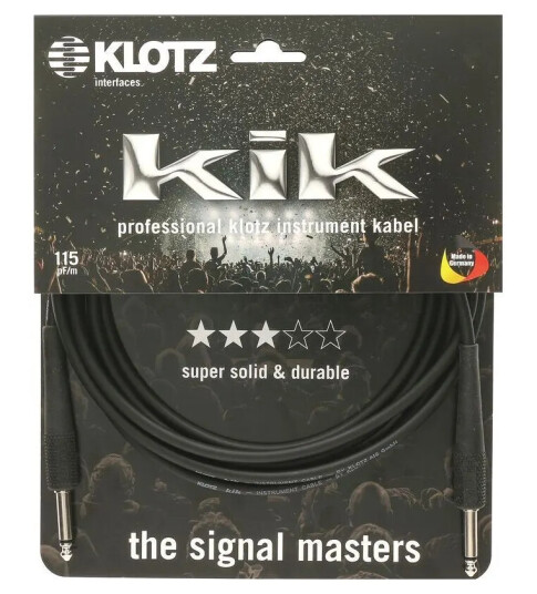 Klotz Instrumentkabel 6 M Sort Klotz Instrumentkabel 6 M Sort