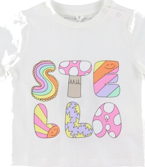 Stella McCartney Kids T skjorte Ivory m. Trykk Stella McCartney Kids 18 md T skjorte Hvit