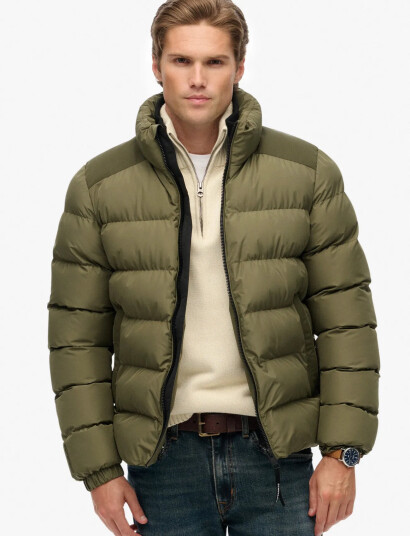 Superdry Sports Puffer Jacket - Green - S Superdry Sports Puffer Jacket - Green - S
