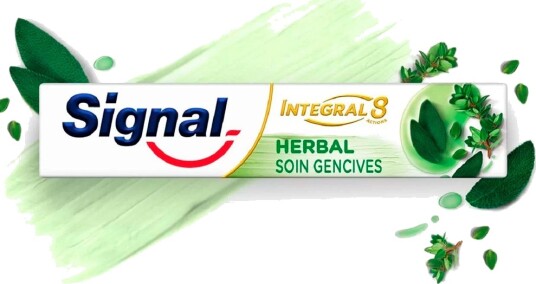 Herbal Tannkrem SIGNAL Integral 8  Tannkrem med urter til pleie av tannkjøtt (75 ml.)