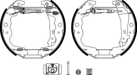 Bremsesett, trommebremse HELLA 8DB 355 022-561