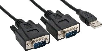 Inline 33305M 9Pin Sub D Male 2 X Rs232 9 Pin Sub D 1,5 M Svart