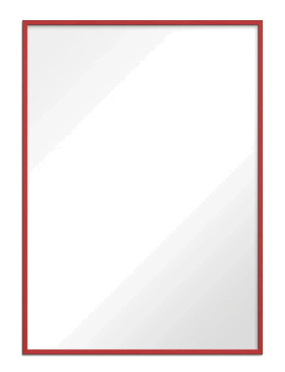 Poster & Frame Red Wood Mirror - Red - 70X100CM Poster & Frame Red Wood Mirror - Red - 70X100CM