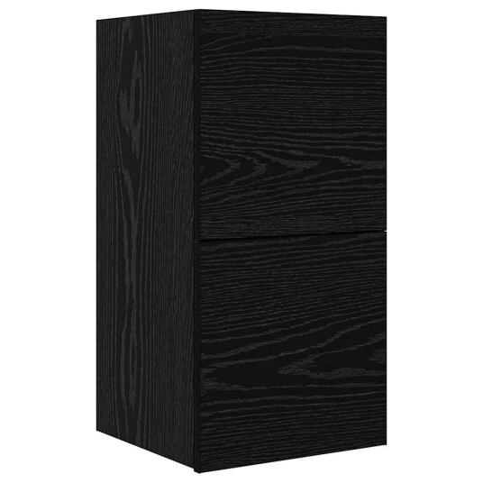 TV benksett Veggmontert 5 pcs Svart Eik TV benksett Veggmontert 5 pcs Svart Eik