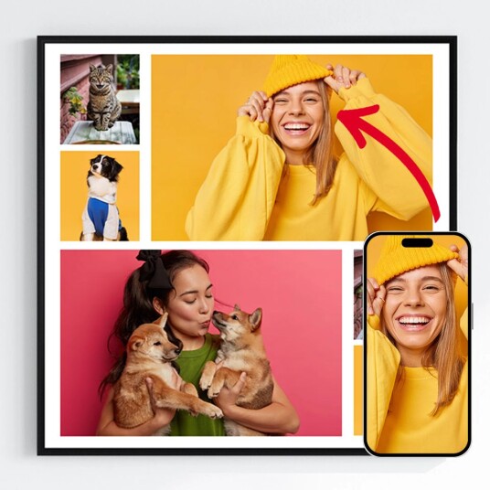'Personlige Plakater Last opp dine egne bilder 6 Bilder Kvadrat'