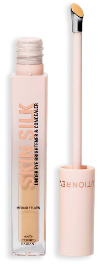 Makeup Revolution Skin Silk Radiant Serum Under Eye Brightener & Concealer Medium Yellow Makeup Revolution Skin Silk Radiant Serum Under Eye Brightener & Concealer Medium Yellow