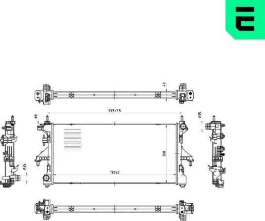 ERA 673208 Radiator motorkjøling