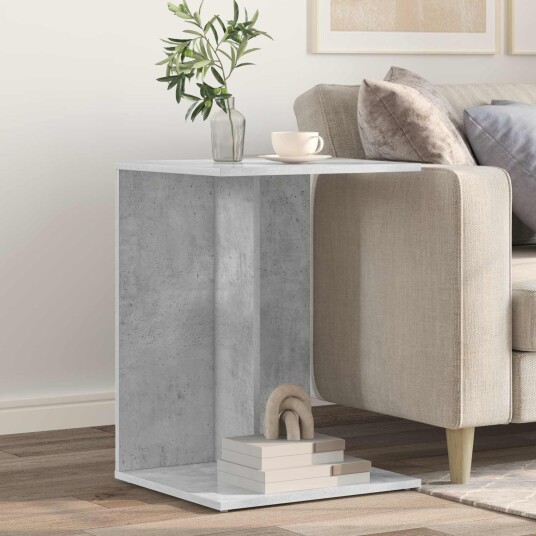 vidaXL Sidetabell Betonggrå 45 x 40 x 62,5 cm Konstruert tre