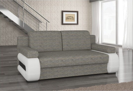 Sofa Eltap Laura 202x79x84 cm Berlin 01 Soft 17 Grå Hvit
