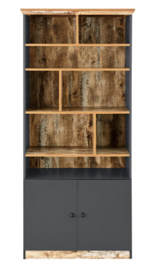 Loft24 Bokhylle Castor, 8 ?pne rom, 2 d?rer 1743280-01-0 1743281-01-0