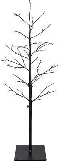 vidaXL Mikro bjørkejuletre Svart 120 cm Stål 279 LED-lys
