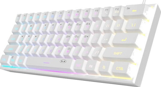 MageGee TS91 Mekanisk Gamingtastatur 60% RGB Hvit