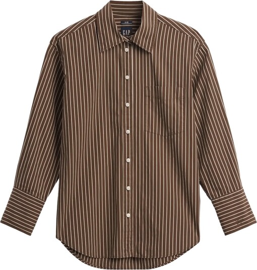 GAP Poplin Big Shirt From The Gap Collection Brown M
