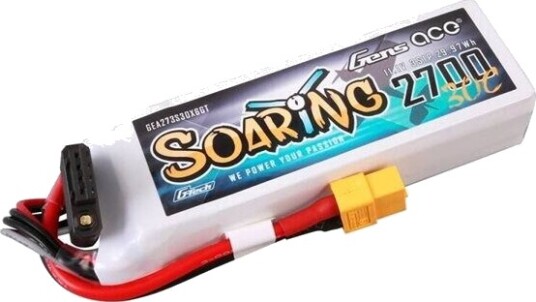 Gens Ace 2700mAh 30C LiPo-batteri for fjernstyrte kjøretøy med XT60-plugg