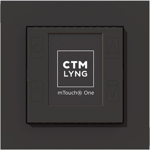 CTM mTouch One R 1P Termostat Og Regulator Matt Sort CTM mTouch One R 1P Termostat Og Regulator Matt Sort